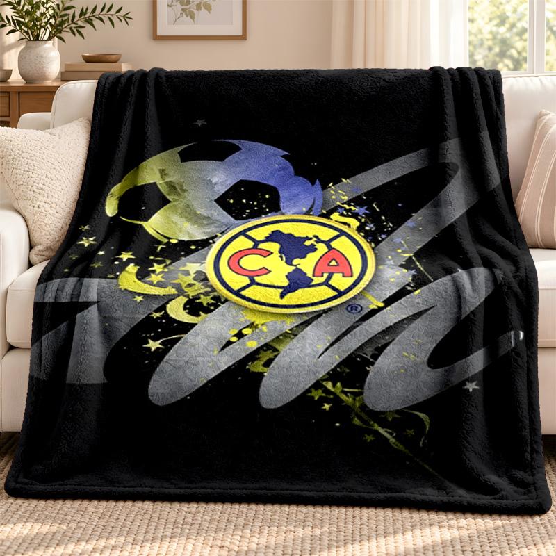 Club America blanket Flannel Blanket Soft Cozy Plush Throw for Sofa Bed Lightweight Home Decoration Outdoor camping