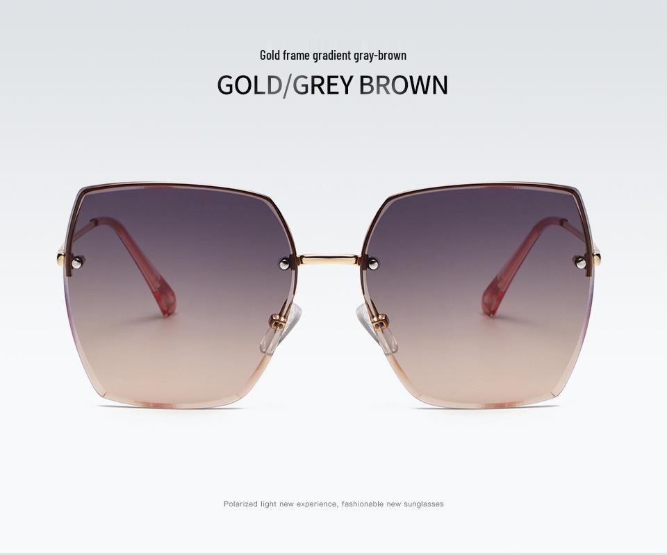Women's Frameless Fashion Gradient Sunglasses - Sunshade & UV Protection