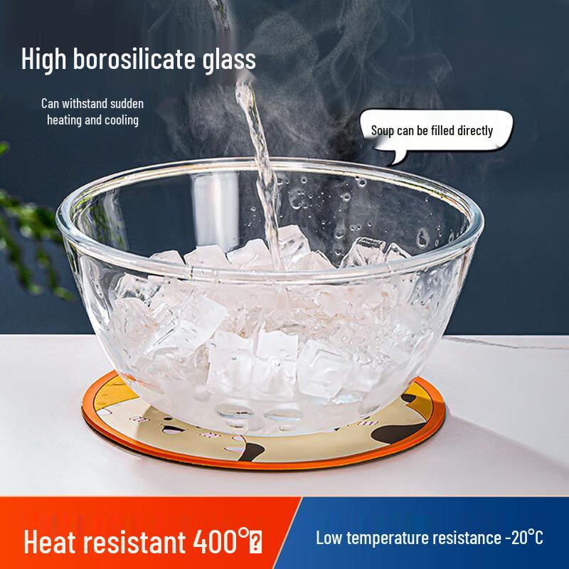 Mischschüssel aus hochborosilicate Glas mit Deckel