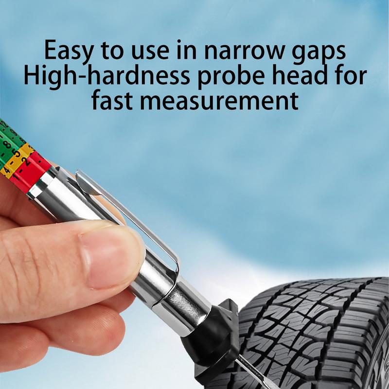 Car Tyre Tire Tread Depth Gauge Meter Auto Tire Wear Detection Measuring Pen Pen Color Coded Digital Caliper Monitoring System