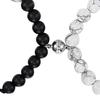2 Stück Partnerarmband-Set Modisches Türkis Modisches Elegantes Magnetisches Perlenarmband für Dates