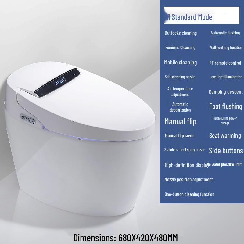 AI Dual Waterway Instant-Heat Smart Bidet Toilet with One-Button Drying & Siphon Flush System