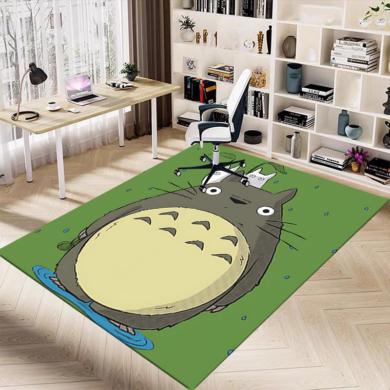 1 Stück Regentag Totoro Teppich für Spielzimmer Schlafzimmer Wohnzimmer Sofa Heimdekoration, Kinder Spielbereich Teppich Rutschfeste Bodenmatte Y72910