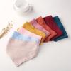 Double Layer Muslin Cotton Baby Bib - Solid Color Triangle Scarf