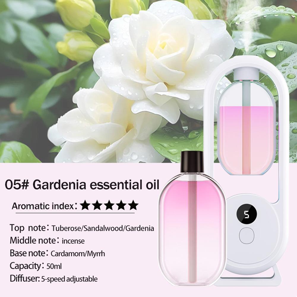 

Перезаряжаемый портативный аромадиффузор Машина для ароматерапии с эфирными маслами Таймерный освежитель воздуха для устранения запахов 5 режимов распыления по таймеру gardenia+Aroma diffuser