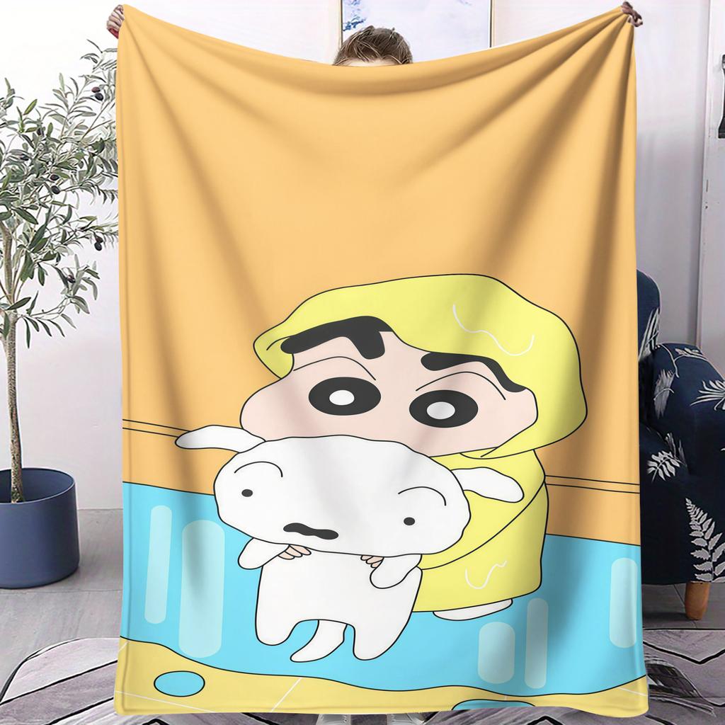 Crayon Shinchan Japanese Kawaii Blanket Soft Comfortable SkinFriendly For Bed Bedroom Dorm Sofa Office Car Lunch Camping Gift