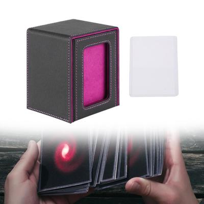 Card Deck Box Storage Leather Magnetic Closure, Display Case Album Baseball