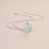 Peruvian Turquoise Heart Necklace Silver Chain for Women [KOAI]