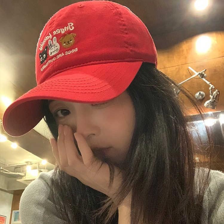 Cute Embroidered Baseball Cap For Women Summer Sun Protection Adjustable Cotton Hat