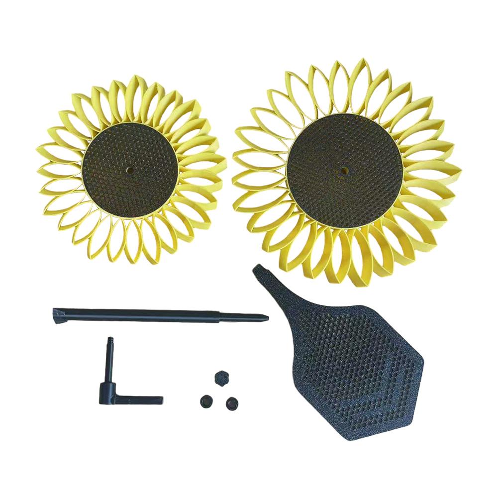 

Уличный ветряк Уличное украшение Садовый ветряк Ветряк-подсолнух для декора двора, газона, патио жёлтый