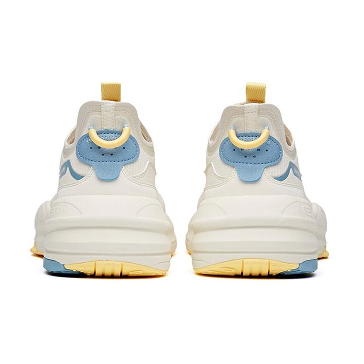 New Anta C37 Series Anti Slip Wear Resistant Low Top Skateboard Shoes Men's White Blue Yellow 912128081-6