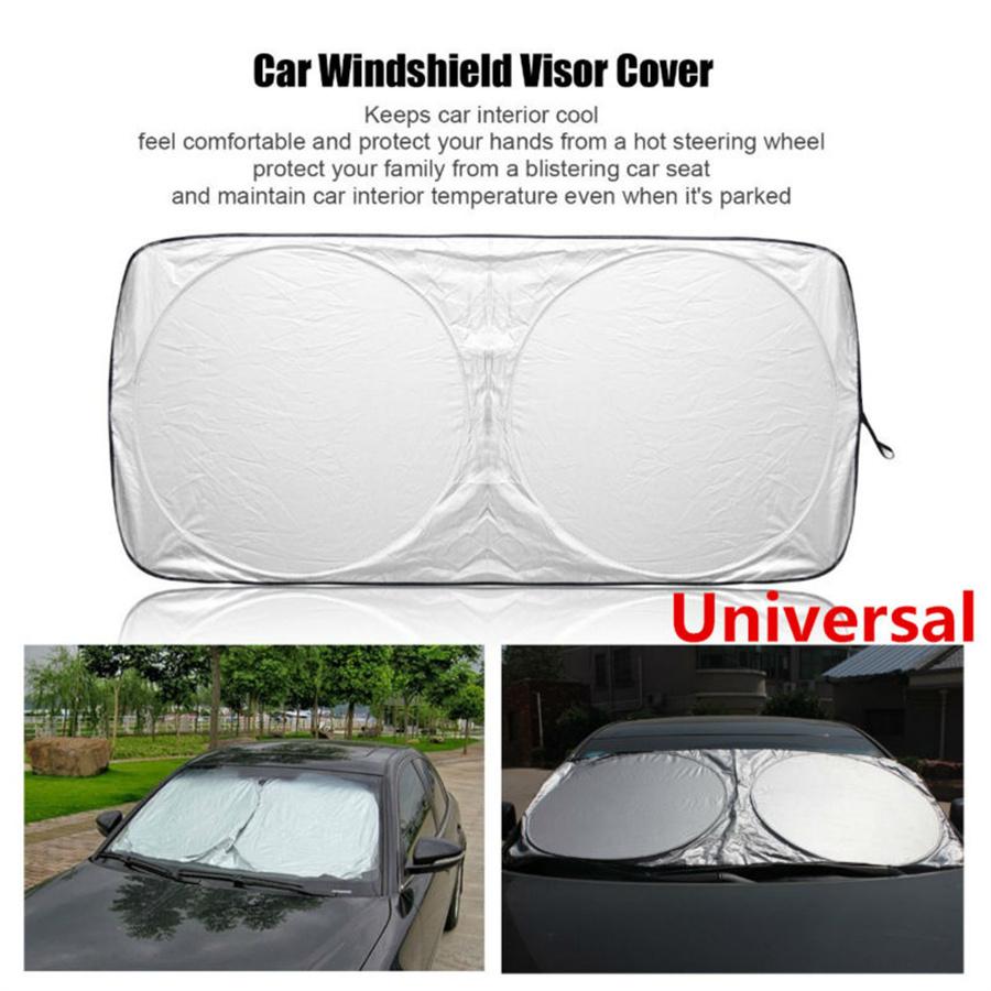 1 Pcs Car Front/Rear Window Foldable Jumbo Visor Sun Shade Windshield Cover Kit