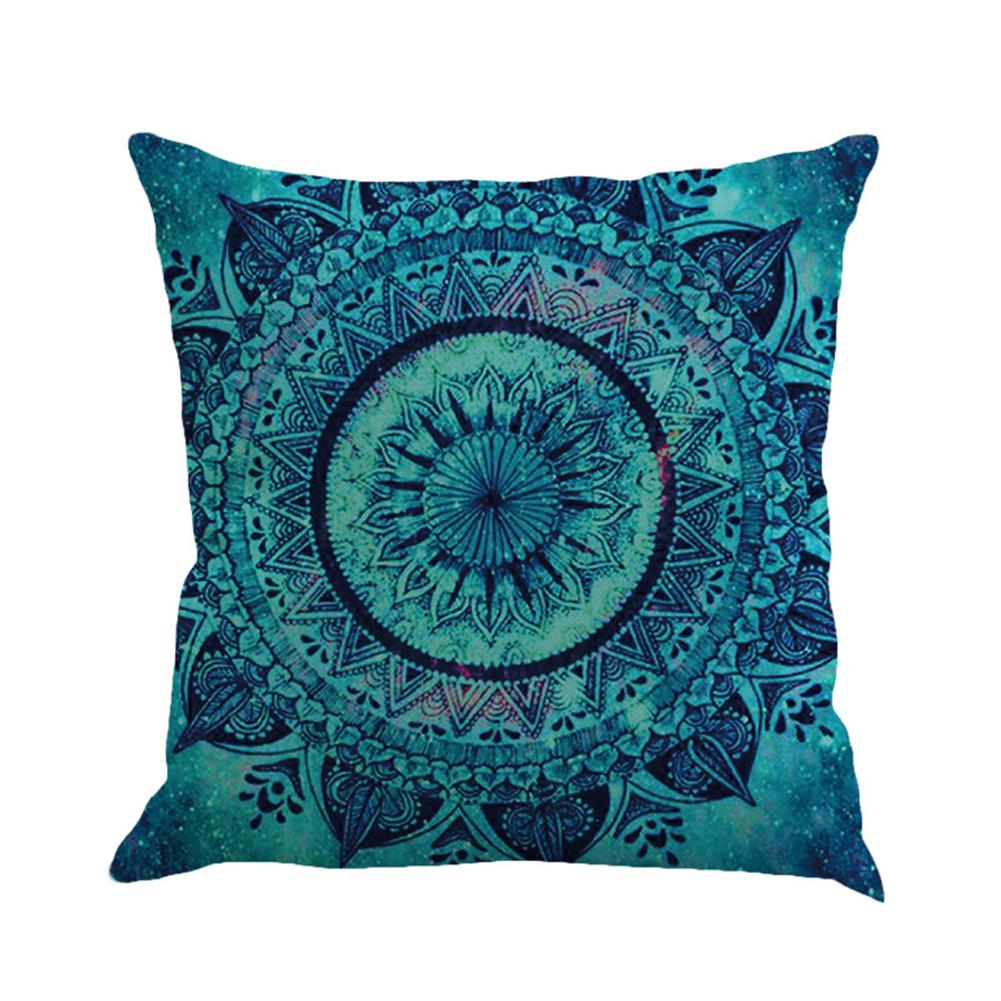 Bohemia Geometric Pattern Flax Pillow Case Car Sofa Cushion Cover