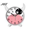 Time Teaching Clock Cartoon Animal Alarm for Students, Non-Ticking Quiet Movement Electronic Clock, Battery Operated Desk Home Bedroom
