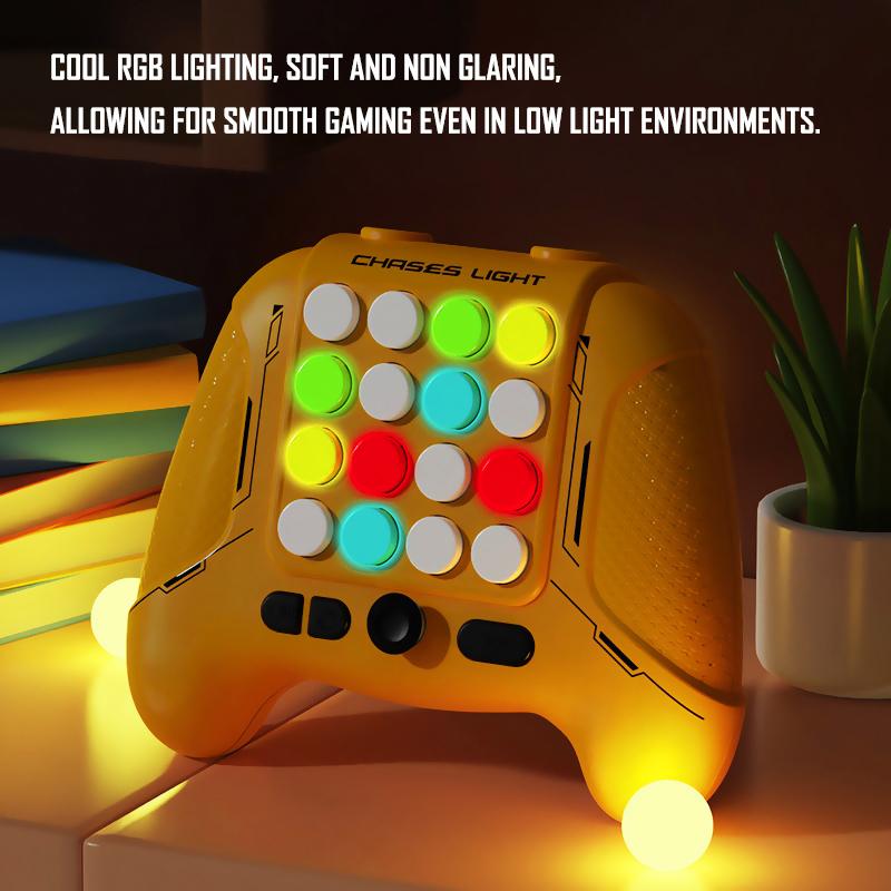 Chases Light Game Console Electronic Pop Light Up Quick Push Game Handle Toys for Children Adults Fidget Anti Stress Relief