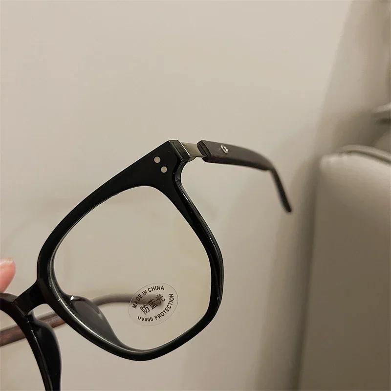 New Wood Grain Mirror Legs Myopia Glasses Fashion Vintage Anti Blue Light Transparent Glasses Near Sight Eyeglasses