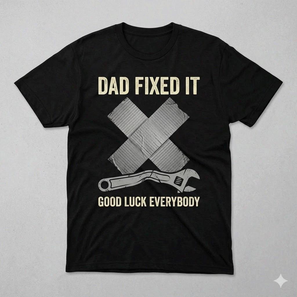 Dad Fixed It Good Luck Everybody Funny Father s Day Dad Shirt M