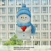 Santa Claus Stickers Blue Snowman Window Decorations Glass Static Stickers Christmas Decorations Snowflake Window Stickers