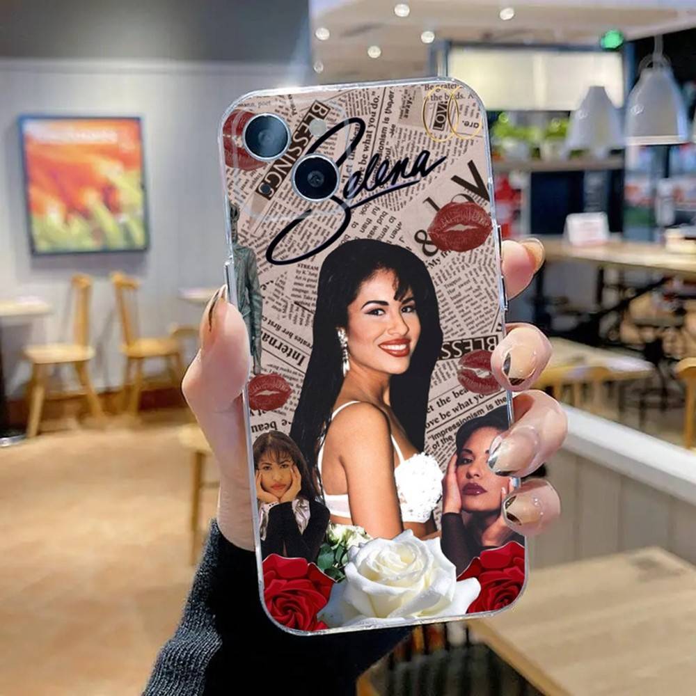 

Singer Selena Quintanilla Phone Case For iPhone 16,15,14,13,12,11 Pro,Max,Plus,X,XS,XR,SE,Mini Transparent Silicone Soft iPhone12mini