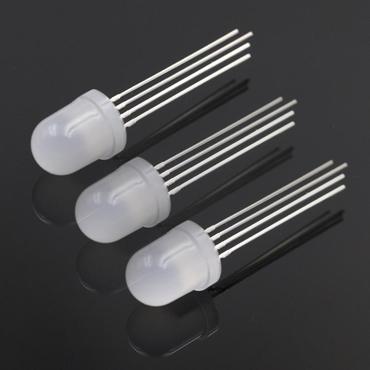 F8/8mm RGB Hohe Helligkeit Runde LED-Perlen - Vier Beine, Gemeinsame Kathode/Anode, Durchgangsloch, LEDs