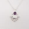 Amethyst Gemstone 925 Sterling Silver Jewelry Pendant 1.43" For Wedding Gift CP-38-14