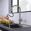 SUS304 Stainless Steel Brushed Pull-Out Faucet Household Hot and Cold Retractable Sink Kitchen Faucet