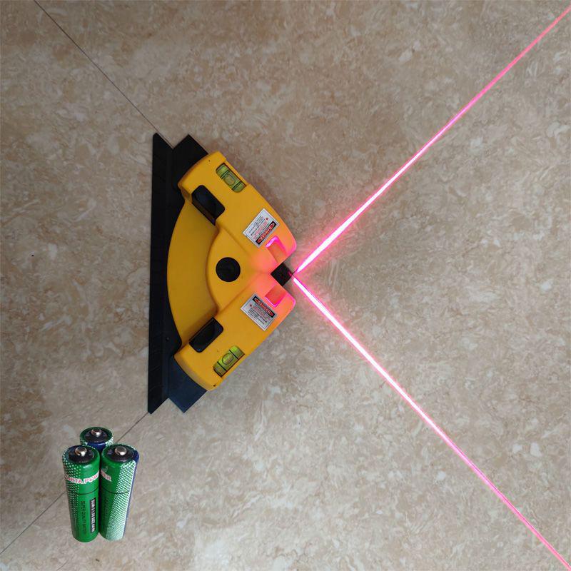 Högprecision Multifunktionell Infraröd Laser Rätvinklig Golvnivålinjal 90°