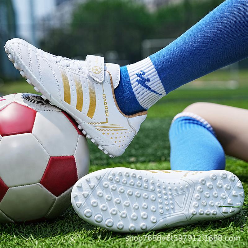 Velcro Children's Football Shoes Broken Nails Primary School Students Indoor Football Game Training Shoes Children's Models