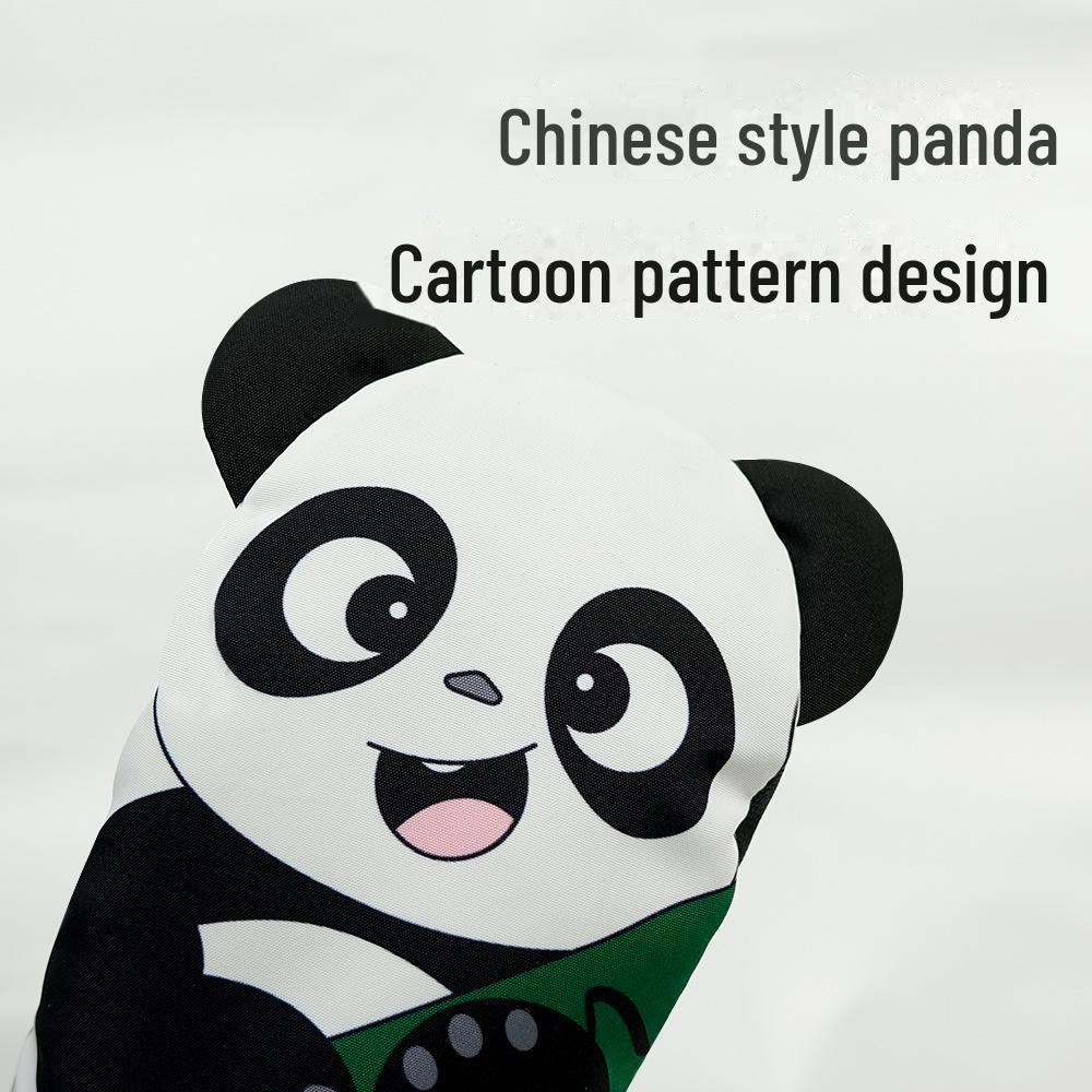 Children's Snow Season Panda Ski Gloves: Double-Layer, Wear-Resistant, Warm, Waterproof