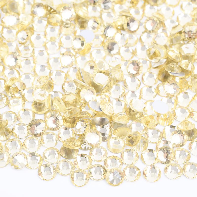 Glitter SS6 SS12 SS16 SS20 Light Rose Flat Back Crystal Stones Applique Non Hotfix Strass Glass Nail Rhinestone for DIY Craft