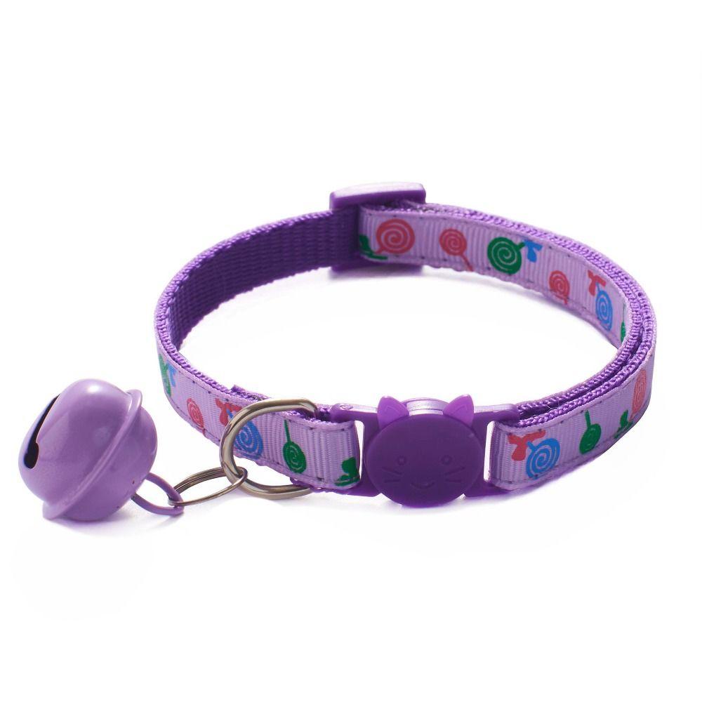 Cute Cat Head Cat Collars Pet Supplies Bell Pendant Collar Buckle Kitten Necklace