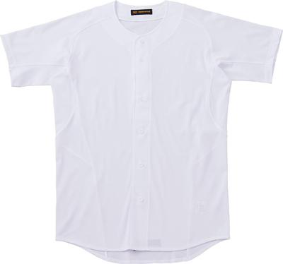 ZETT Uniforme Pro de Béisbol Imitación Abierto Blanco BU545M Parte Superior, Camisa, Estilo, (1100), 2XO,