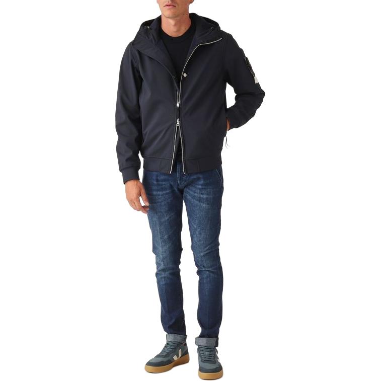 STONE ISLAND Logo Patch Zip Up Hooded Jacket K2S15Q100004S0B22-V0020