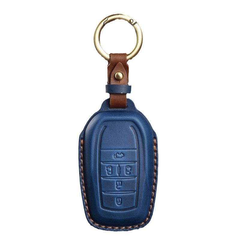 Retro Old Style Handmade Real Cowhide Car Key Cover for Toyota Bag Case