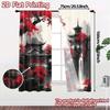 2pcs   2D FLAT PRINTING Curtains (Without Rod) Crimson Serenity Popular Light Filtering Curtains Polyester Easy Install Curtains