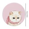 Runde Cartoon Kätzchen Untersetzer Diatomeenerde Saugfähig Hitzebeständiger Untersetzer Tischdeko Niedliches Katzenmuster Schnelltrocknende Kaffeetassenuntersetzer