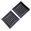 2PCS Attic Vent with Protective Mesh Aluminum Wall Vent Square Louver Ventilation Grille for Exterior Door Garage