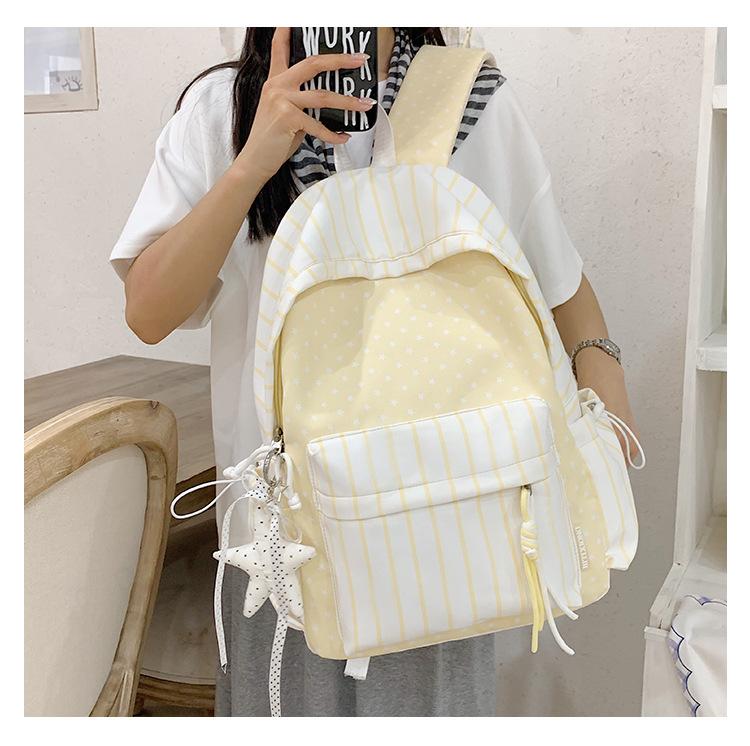Schoolbag wholesale student schoolbag summer milk whirring girlish backpack polka dots full print high value backpack for primary school students