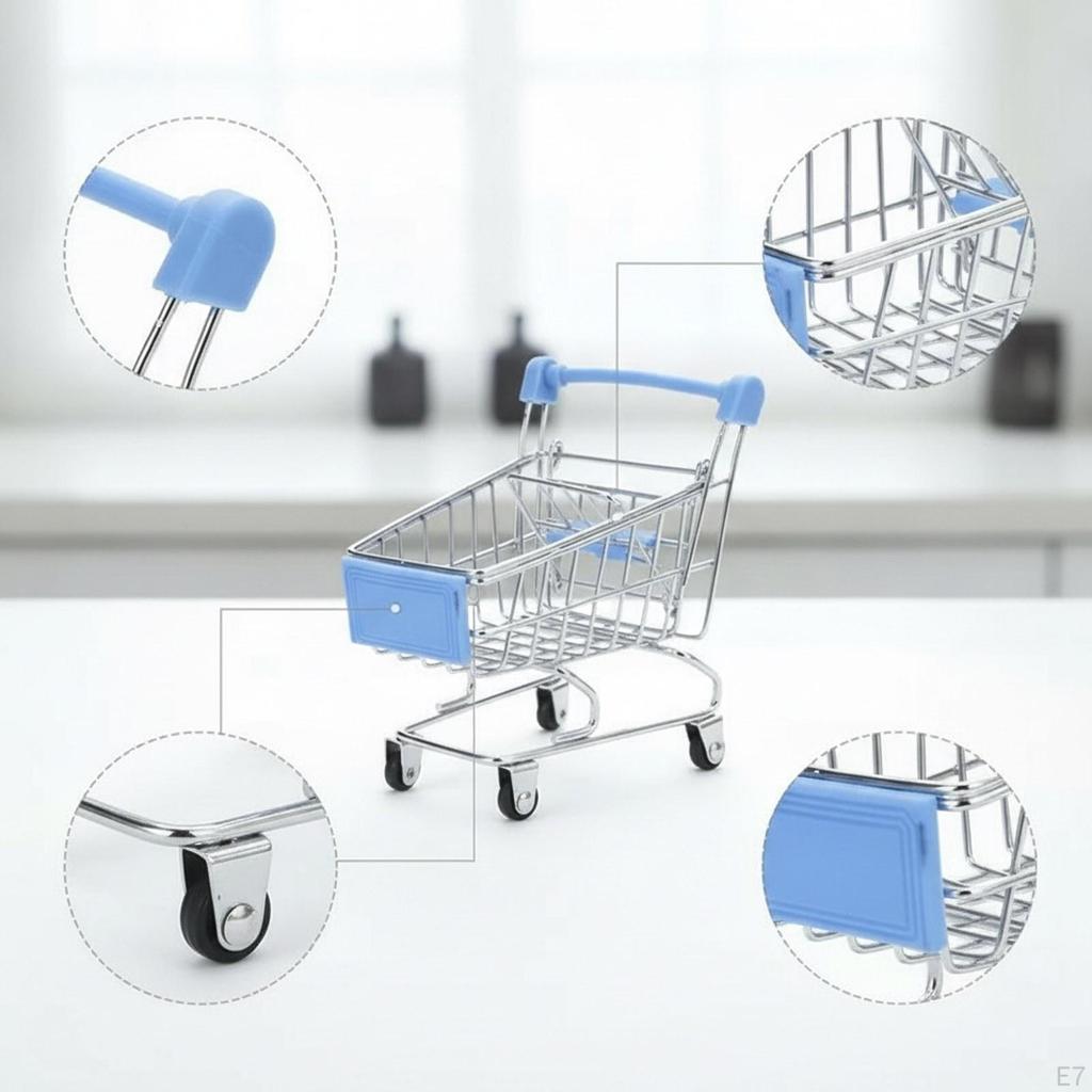 Mini-Einkaufswagen Kleiner Supermarkt Lustiger Frühpädagogischer Handwagen Einkaufswagen für