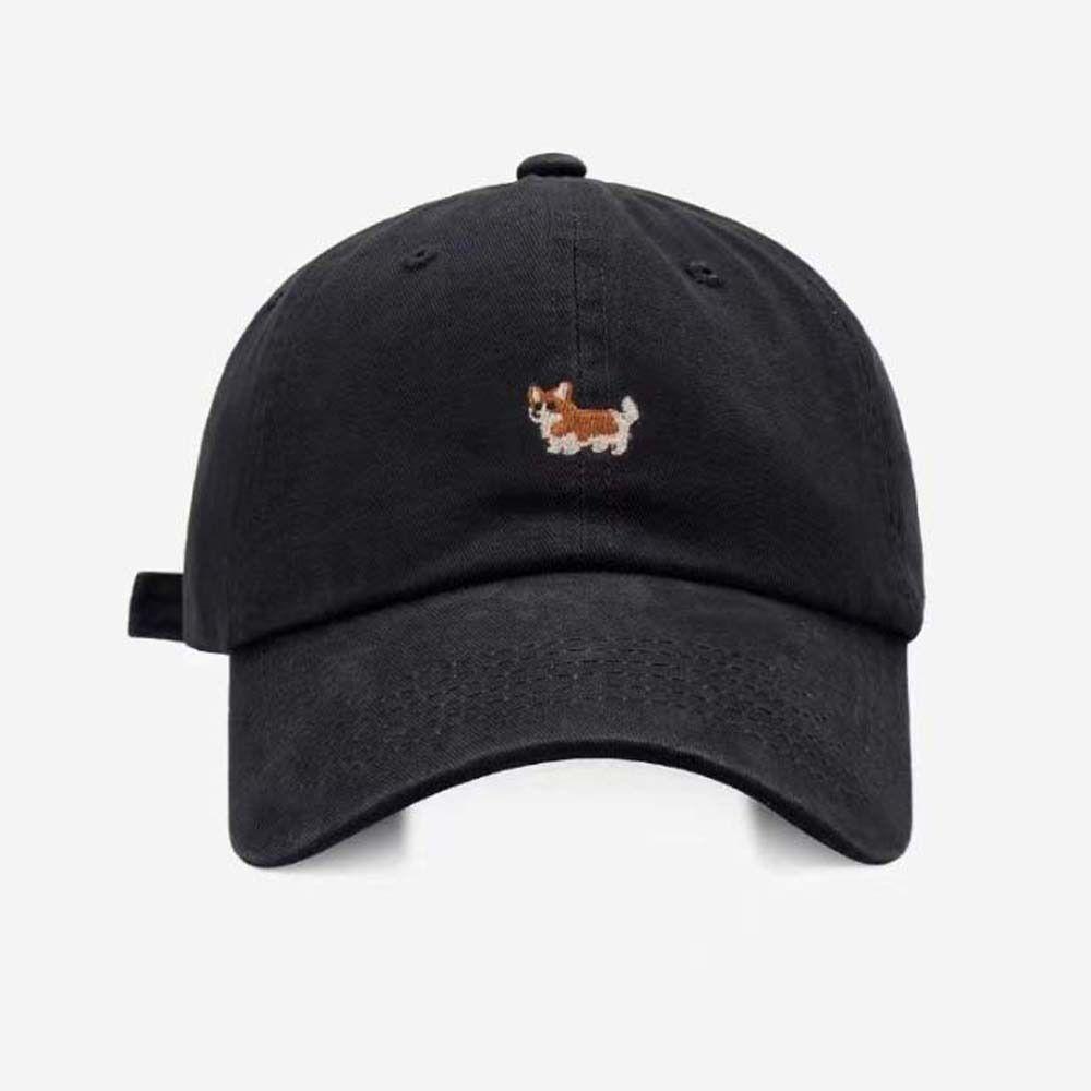 Dog Women Baseball Hat Corgi Embroidered Peaked Cap Fashion Men Sunshade Hat  Sun Visor