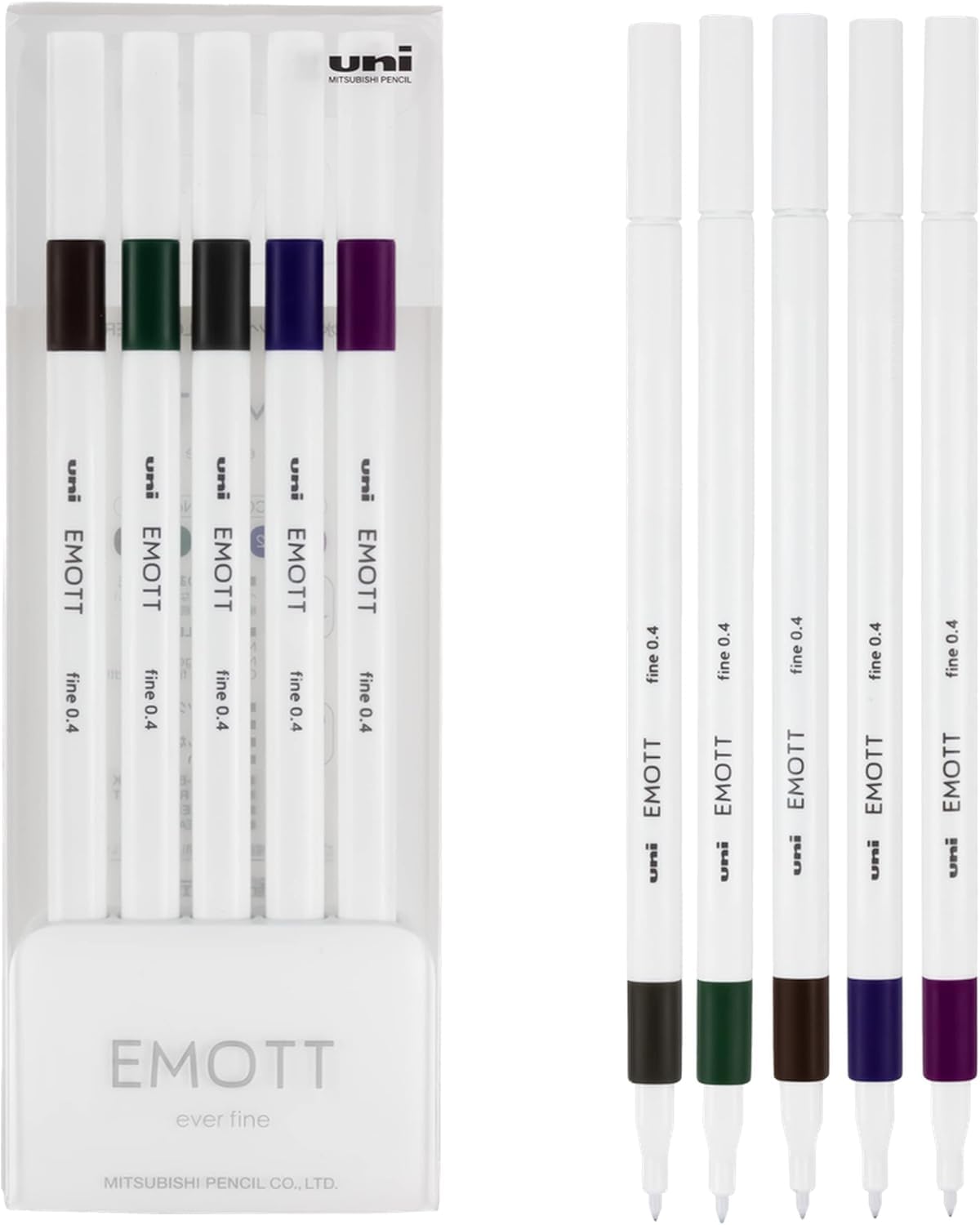 Mitsubishi Pencil EMOTT 5 3 Водобазовый маркер, Цвета, Нет. PEMSY5C.NO3