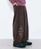 GAKKAI UNIONS One-Pleat Noise Stitch Embroidered Balloon Pants Ash Brown