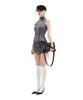 Hilda Tailored 3-Button Mini Skirt [Grey]