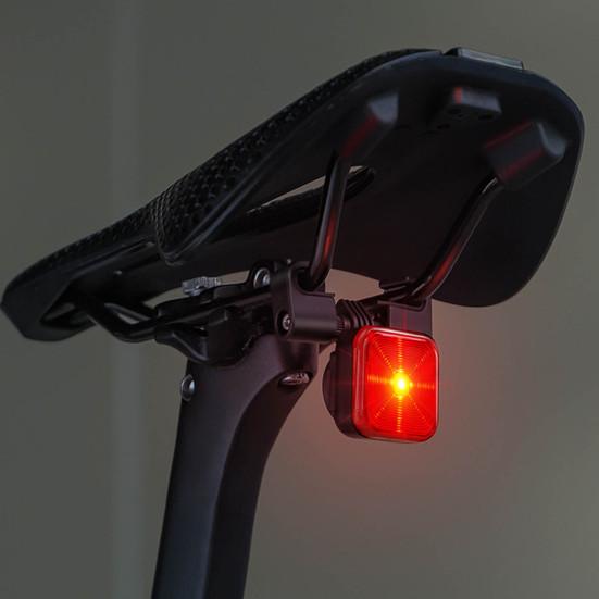 Bicycle Tail Light with Brake Sensor Waterproof USB Rechargeable MTB Road Mountain Bike Seatpost Saddle Mount Night Riding Warning Rear Lamp