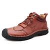 Autumn High-Top Men's Shoes Casual Leather Shoes Leather plus Size Breathable Non-Slip Outdoor Sports Climbing Shoes