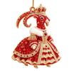 2D Flat Goat Hanging Ornament Set Acrylic Artificial Rhinestone Goat Pendant Simulation Shining Animal Hanging Decoration