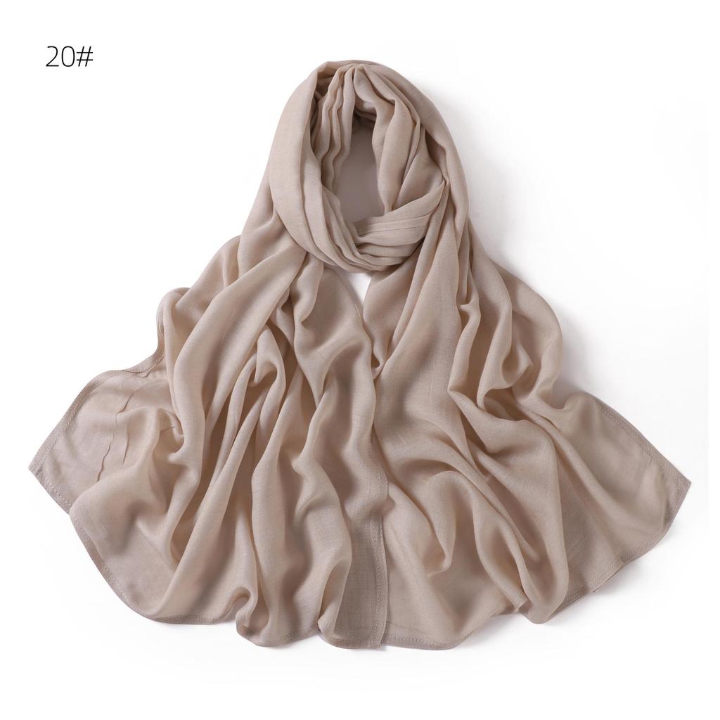 Miękki Modalowy Szal Szal z Szerokim Brzegiem w Jednolitym Kolorze Oddychający (70 x 175 CM)