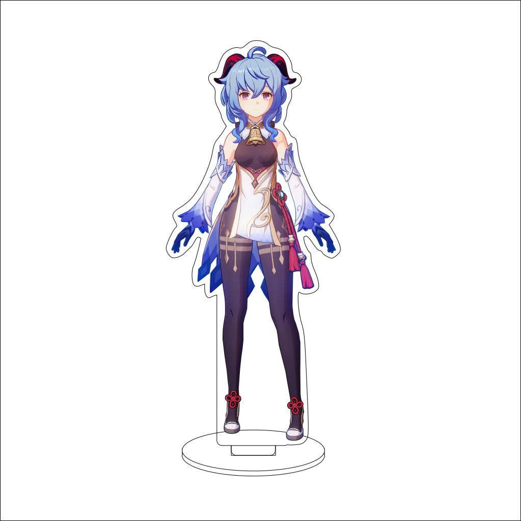 16CM Anime Genshin Impact Cosplay Acrylic Stand Ornaments Aether/Lumine/Paimon/Asmoday/Ronova  Figure Stand Halloween Gift