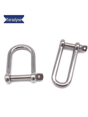 Stainless Steel Wide-Mouth U-Shaped Detachable Shackle Hook Keyring