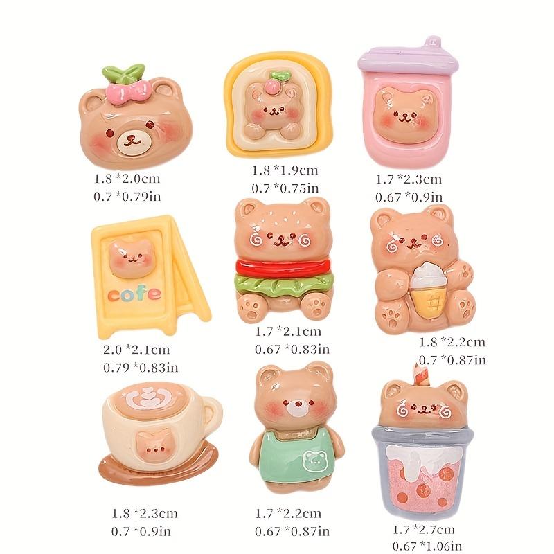 

10 шт. смешанного стиля, милый мультяшный медведь серии дизайн смоляные нашивки, с бесплатным клеем персонализированный магнит на холодильник холодильник